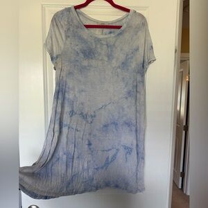Light Blue Tie Dye T Shirt Dress. Size large.